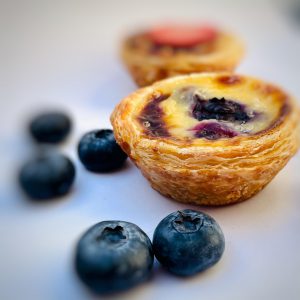 Pastéis de nata aux Myrtilles