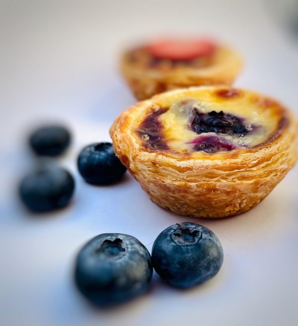 Pastéis de nata aux Myrtilles